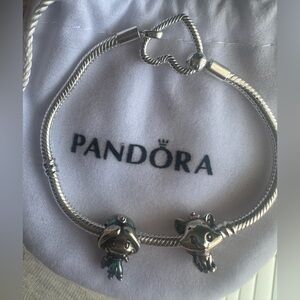 Pandora Silver Bracelet with charms